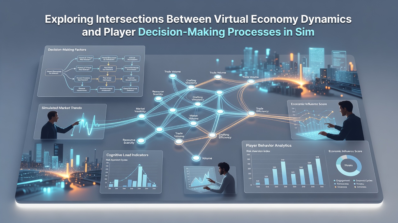 Player decision analytics dashboard displaying risk assessment metrics and virtual asset allocation patterns