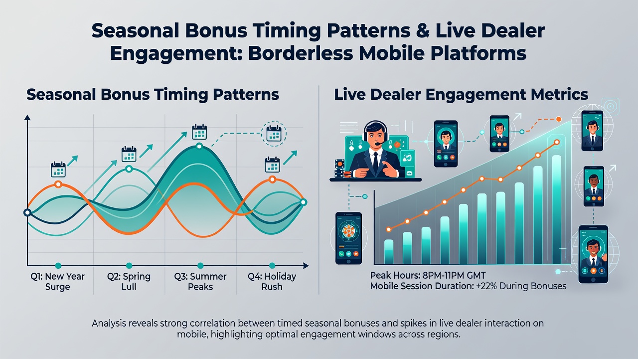 Analytics dashboard displaying live dealer engagement curves aligned with seasonal bonus release dates on mobile devices